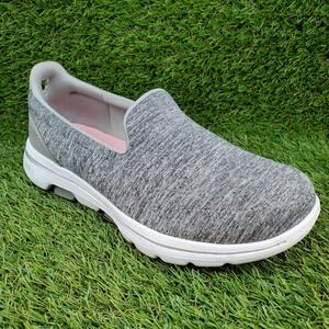 Skechers GOwalk 5 Honor SIZE 6.5 WIDE Women's Slip On Walking Shoes Gray